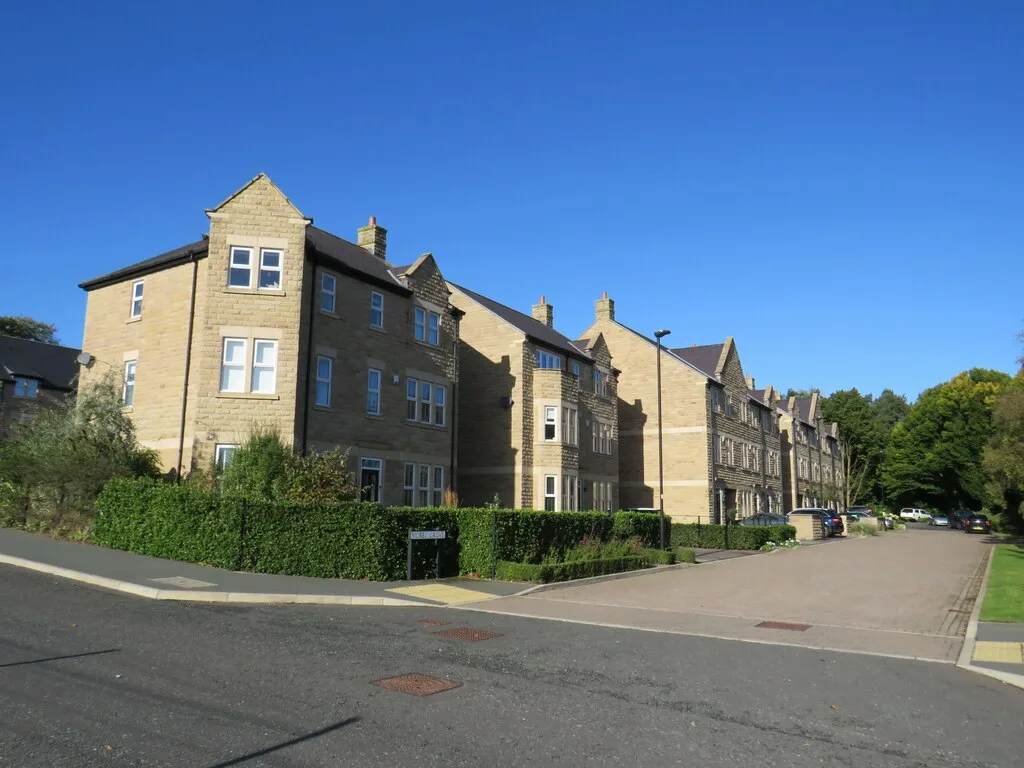 Houses on Morel Grove, Harrogate. The council's clinical waste service covers household premises only, never businesses.